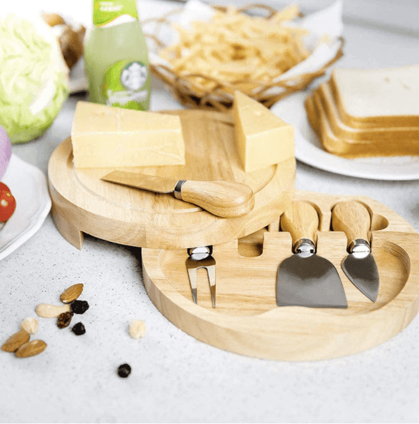 Bamboo Cheese Board and Knife Set - huemabe - Creative Home Decor