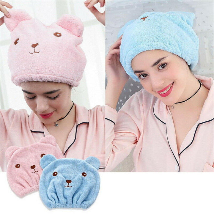 Bear Rapid Drying Microfiber Bath Hair Hat - huemabe - Creative Home Decor