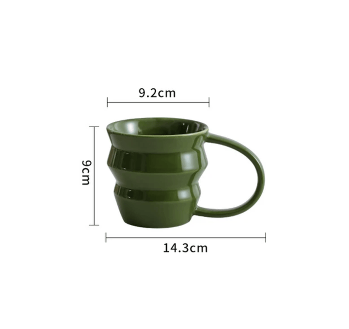 Big Handle Solid Colour Ceramic Coffee Mugs - huemabe - Creative Home Decor