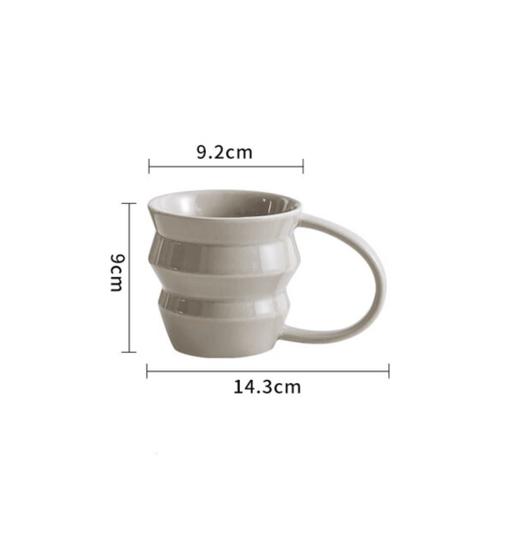 Big Handle Solid Colour Ceramic Coffee Mugs - huemabe - Creative Home Decor