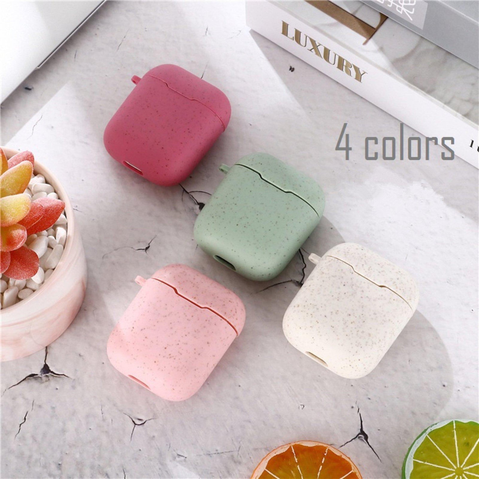 Biodegradable Wheat Straw AirPods 1/2 Case - huemabe - Creative Home Decor