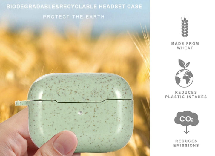 Biodegradable Wheat Straw AirPods Pro Case - huemabe - Creative Home Decor