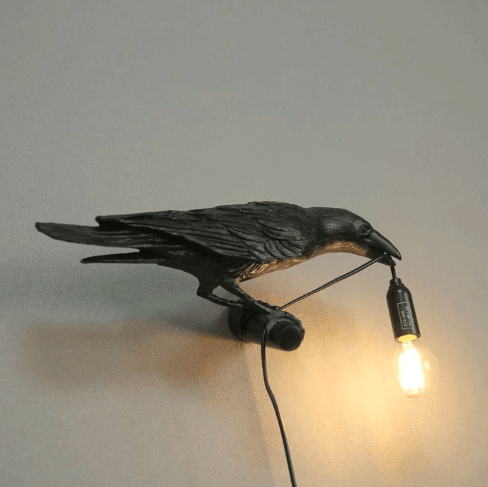 Black Bird Wall Lamp - huemabe - Creative Home Decor