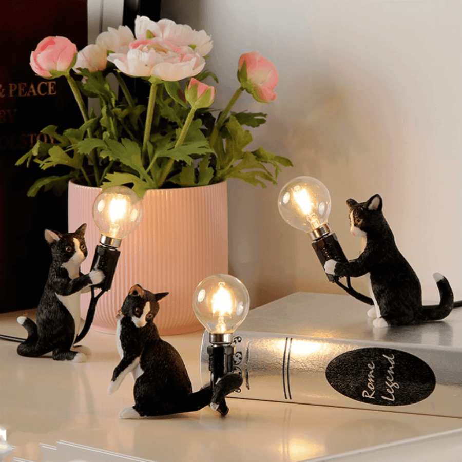 Black Cat Resin Decor Night Light - huemabe - Creative Home Decor