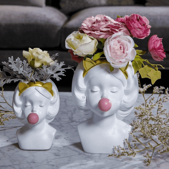 Blowing Bubbles Girl Creative Vase - huemabe - Creative Home Decor