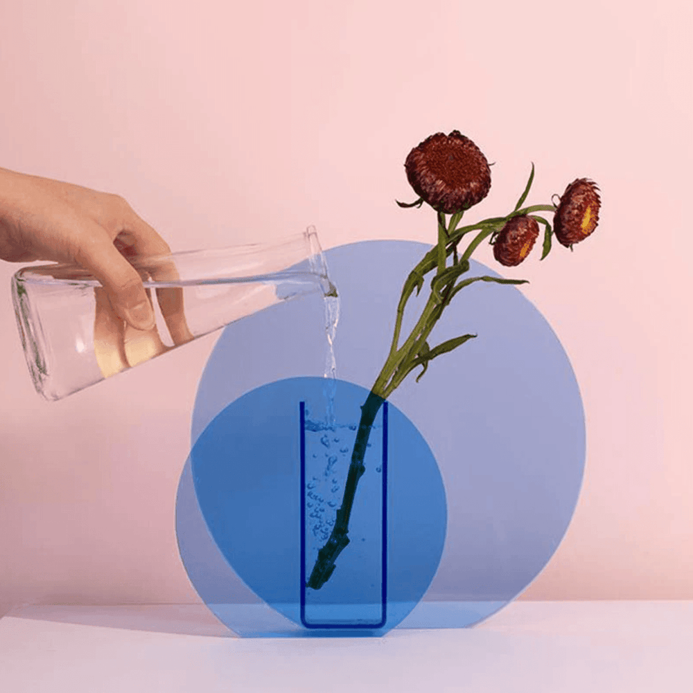 Blue Acrylic Vases - huemabe - Creative Home Decor