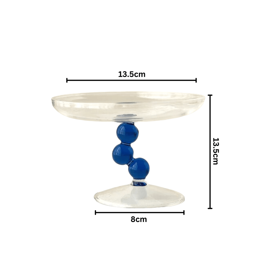 Blue Bubble Design Glass Decorative Tray - huemabe - Creative Home Decor