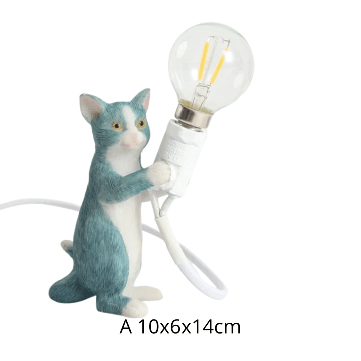 Blue Cat Resin Decor Night Light - huemabe - Creative Home Decor