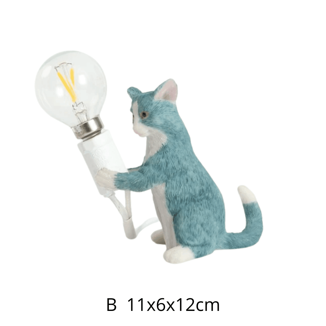 Blue Cat Resin Decor Night Light - huemabe - Creative Home Decor