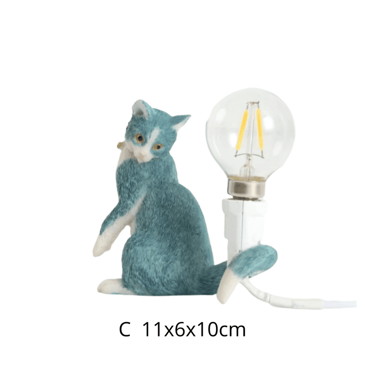 Blue Cat Resin Decor Night Light - huemabe - Creative Home Decor