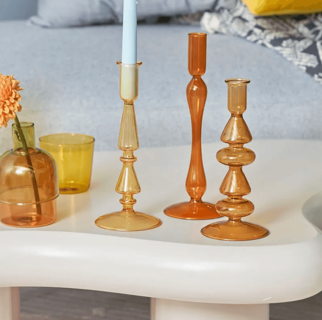 Borosilicate Glass Wedding Candlestick Holder - huemabe - Creative Home Decor