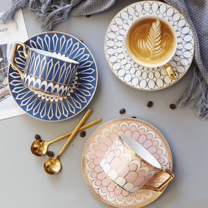 British Style Coffee Cup & Saucer Set - huemabe - Creative Home Decor