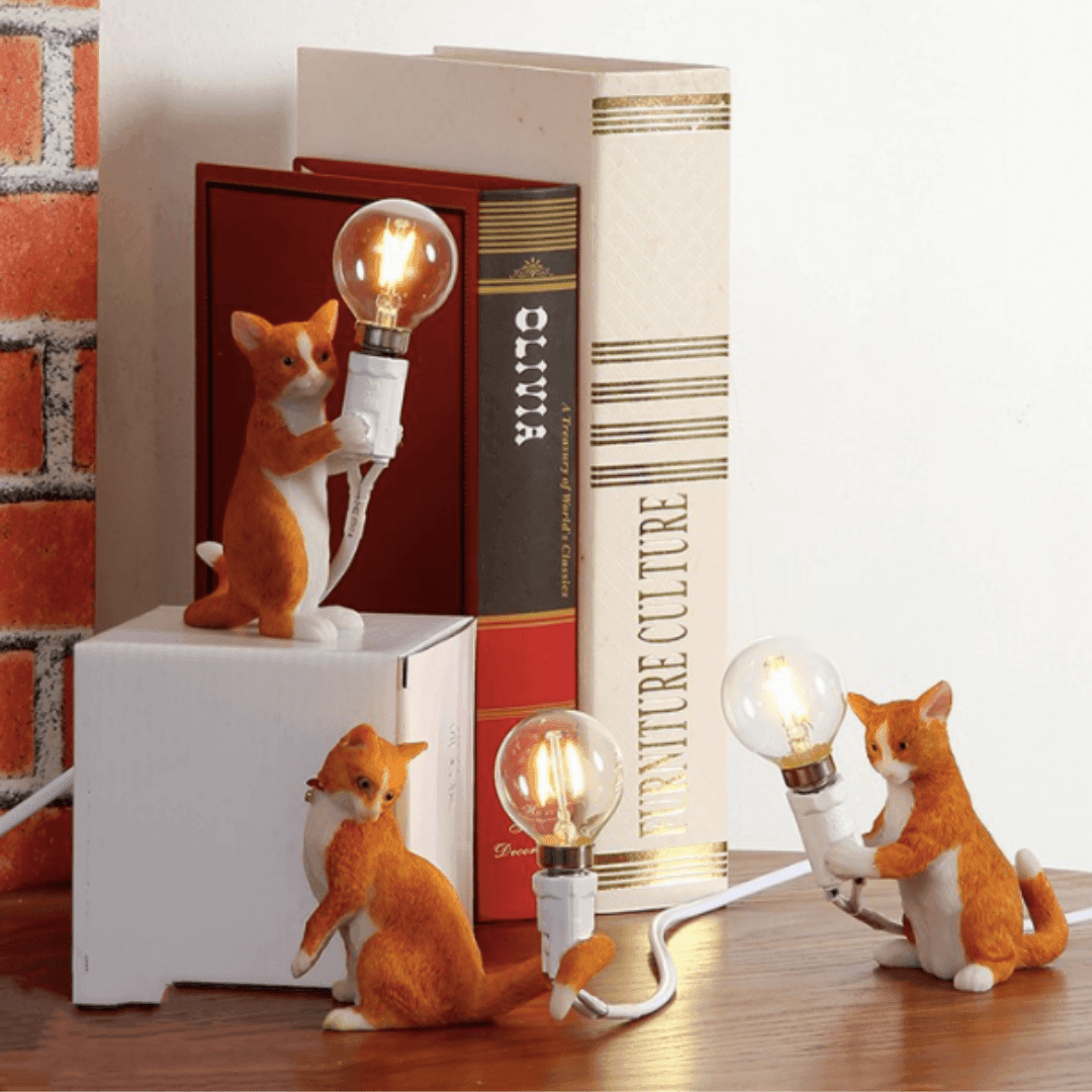 Brown Cat Resin Decor Night Light - huemabe - Creative Home Decor