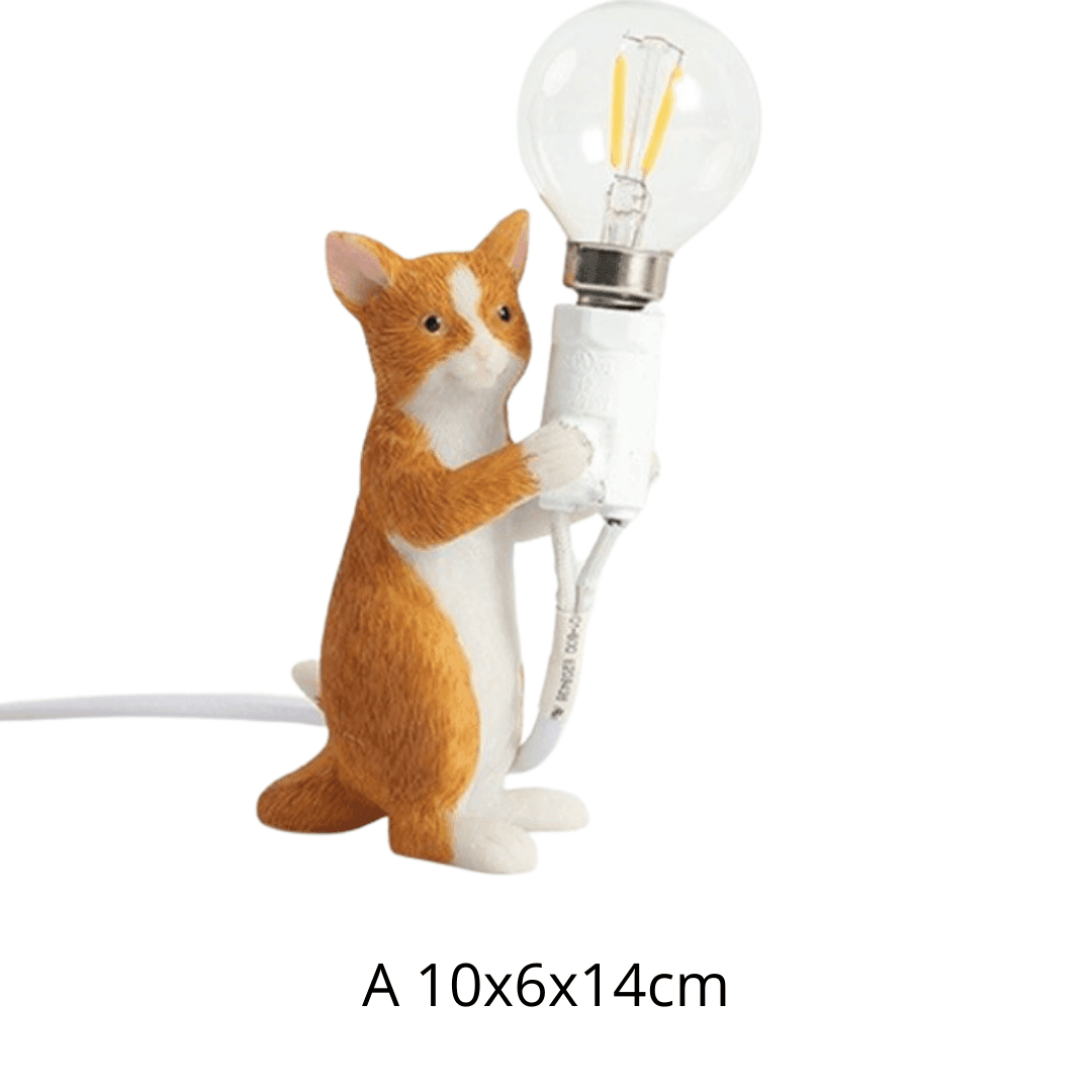 Brown Cat Resin Decor Night Light - huemabe - Creative Home Decor