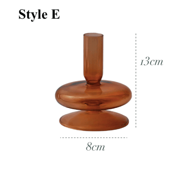 Brown Glass Candlesticks / Vase - huemabe - Creative Home Decor