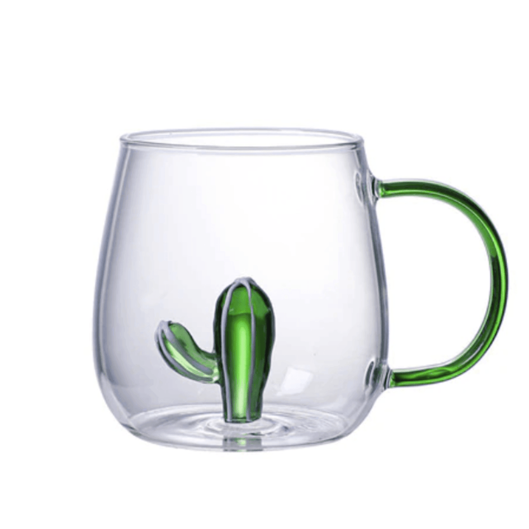 Cactus Animal Shape Glass Cup - huemabe - Creative Home Decor