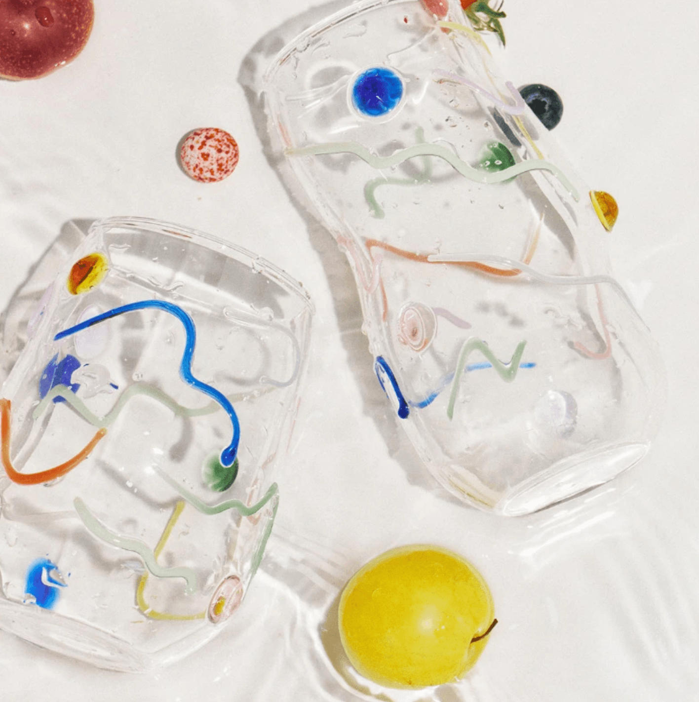 Candy Color Dots Glass Cup - huemabe - Creative Home Decor