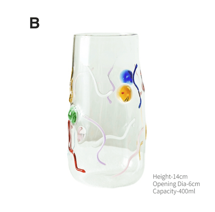 Candy Color Dots Glass Cup - huemabe - Creative Home Decor