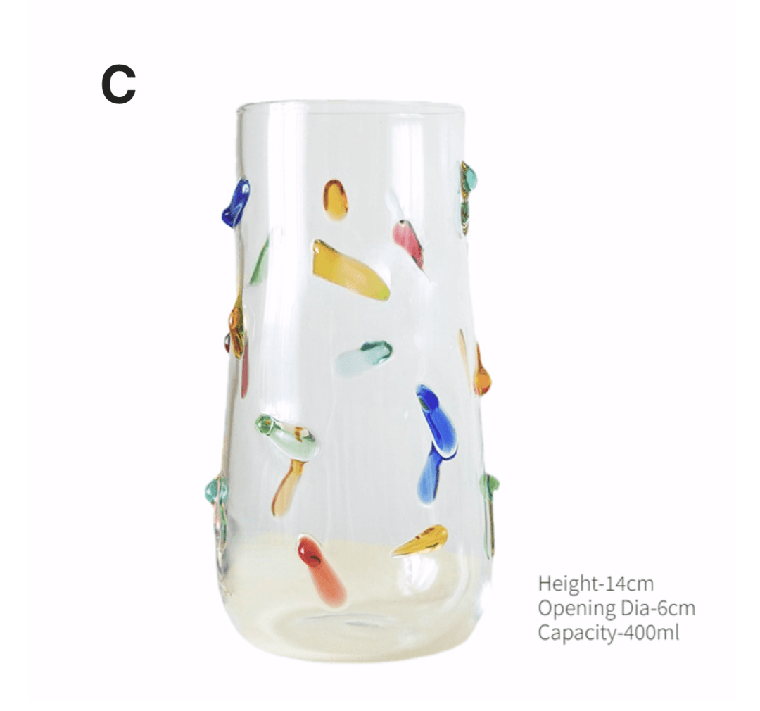 Candy Color Dots Glass Cup - huemabe - Creative Home Decor