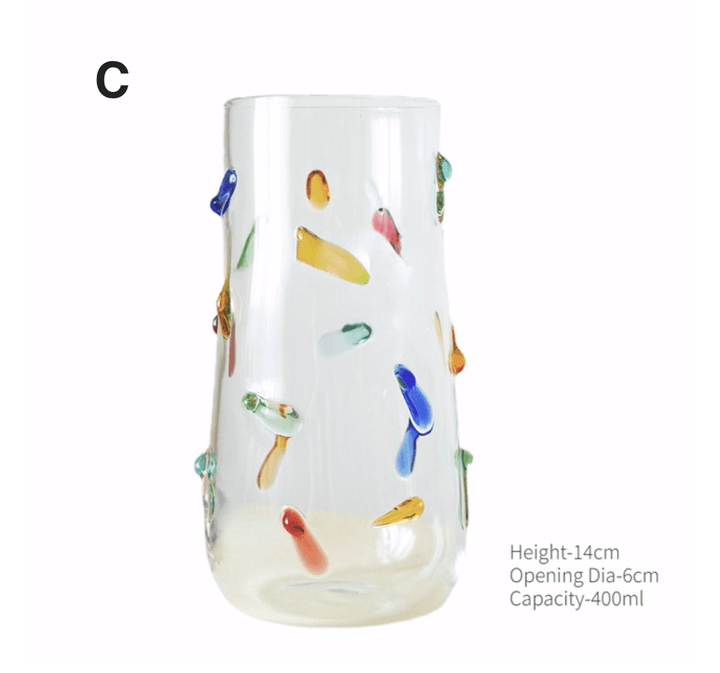 Candy Color Dots Glass Cup - huemabe - Creative Home Decor