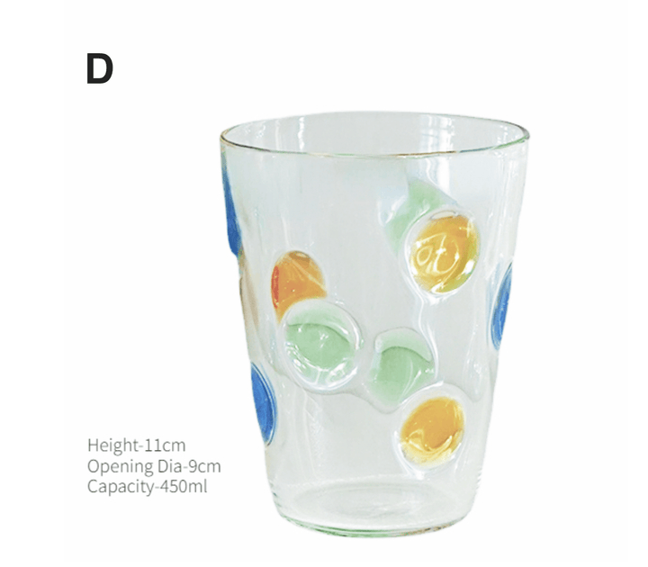 Candy Color Dots Glass Cup - huemabe - Creative Home Decor