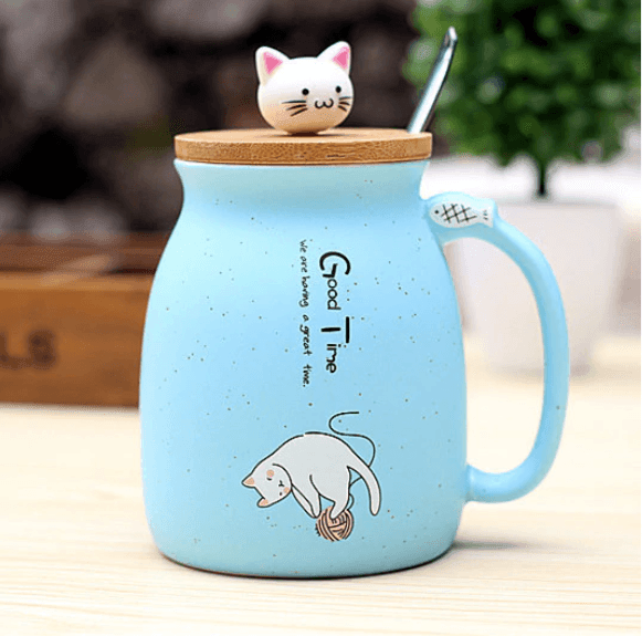 Cartoon Ceramics Cat Mug - huemabe - Creative Home Decor