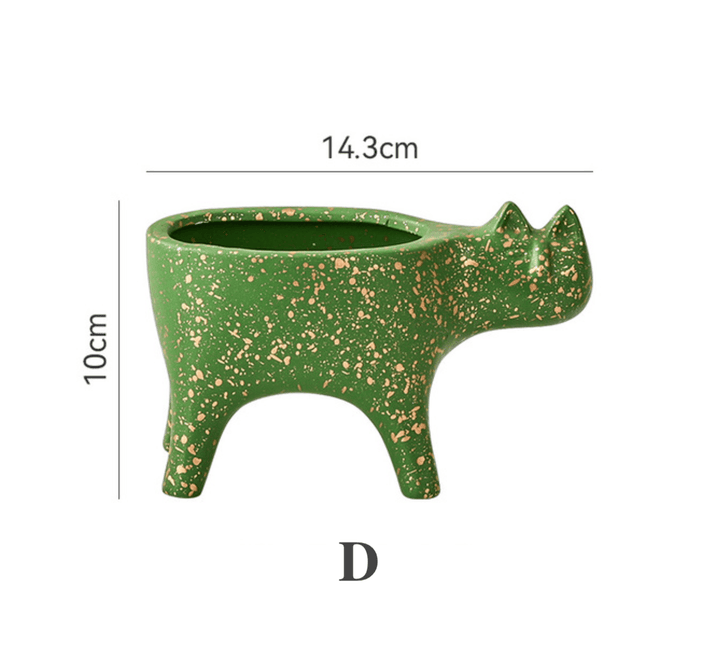 Cat Shape Ceramic Cactus Succulent Plant Pot - huemabe - Creative Home Decor