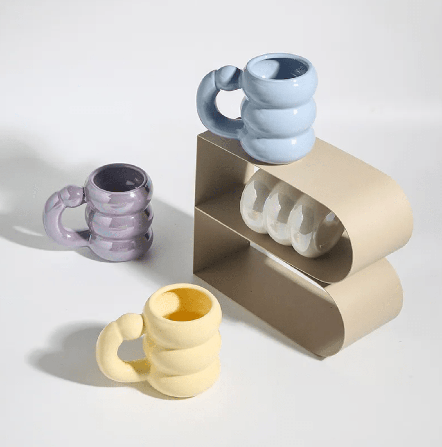 Ceramic Circle Bubble Mugs Coffee Cups - huemabe - Creative Home Decor