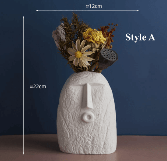 Ceramic Face Vase - huemabe - Creative Home Decor