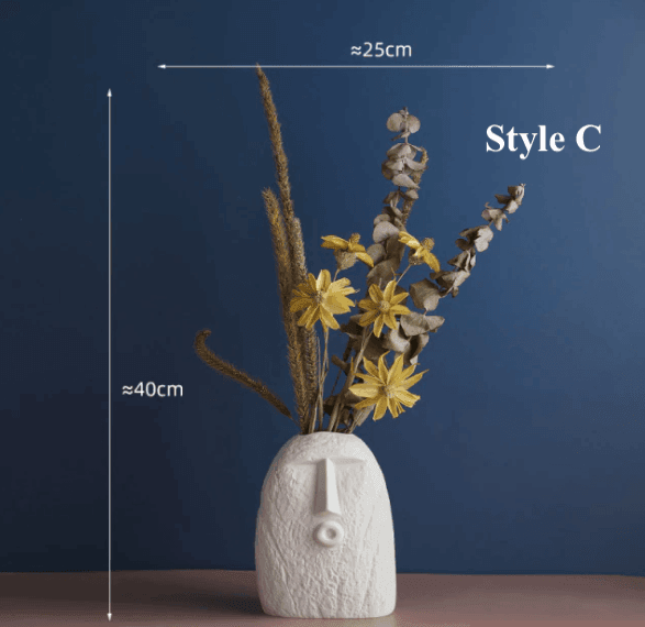 Ceramic Face Vase - huemabe - Creative Home Decor