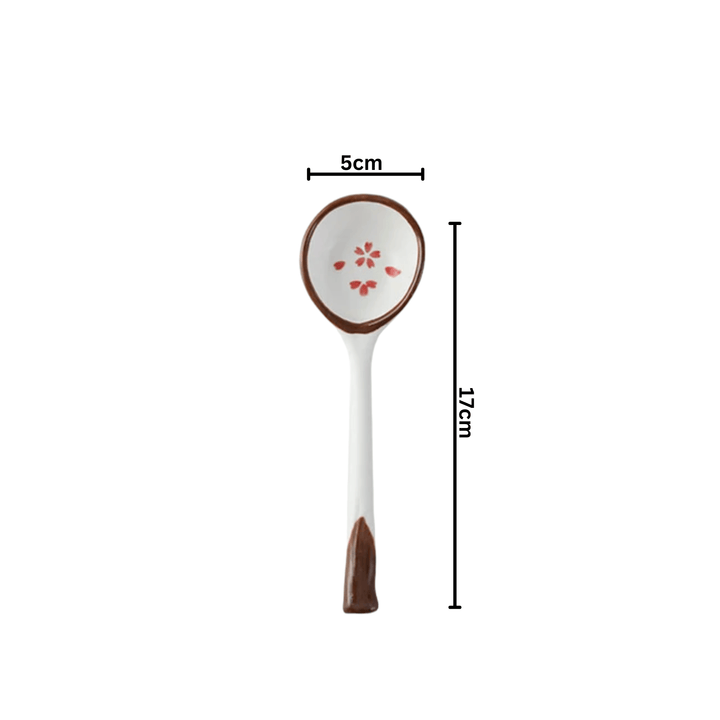 Ceramic Long Handle Soup Spoon | Japanese Style Tableware - huemabe - Creative Home Decor