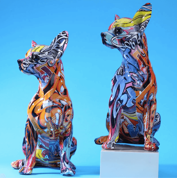 Color Chihuahua Dog Figurines - huemabe - Creative Home Decor