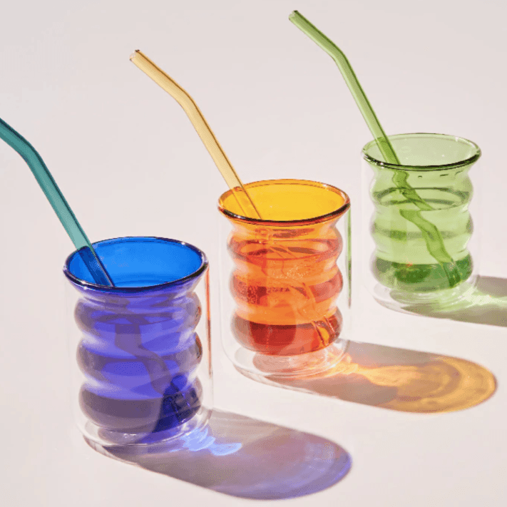 Colored Double Layer Glass Cup - huemabe - Creative Home Decor