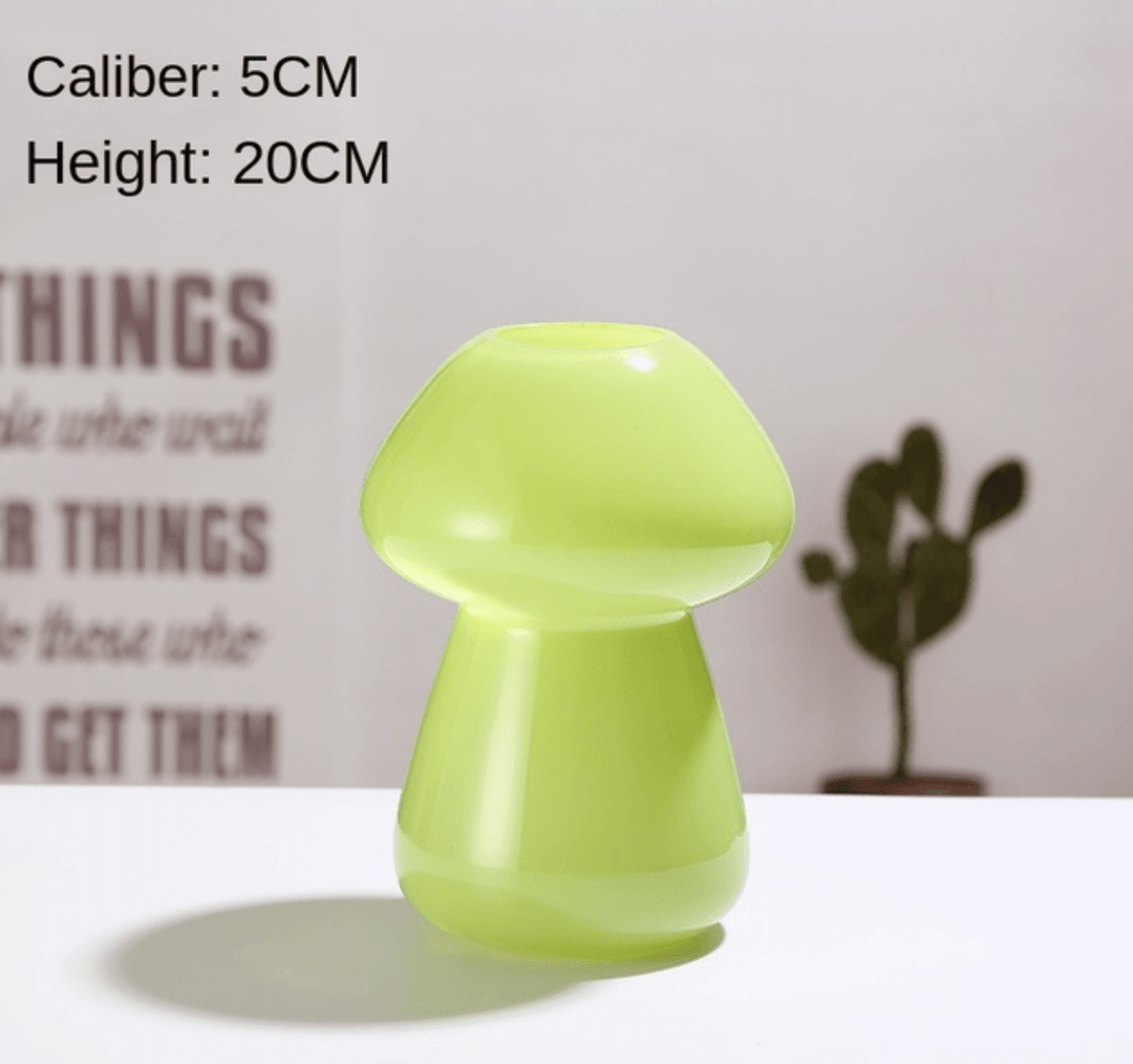 Colored Glass Mushroom Vase - huemabe - Creative Home Decor