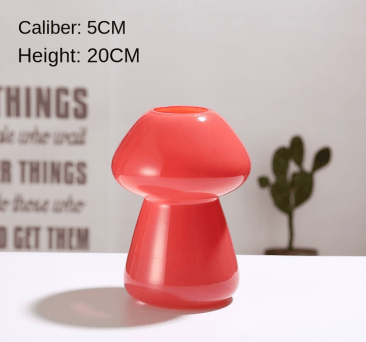 Colored Glass Mushroom Vase - huemabe - Creative Home Decor