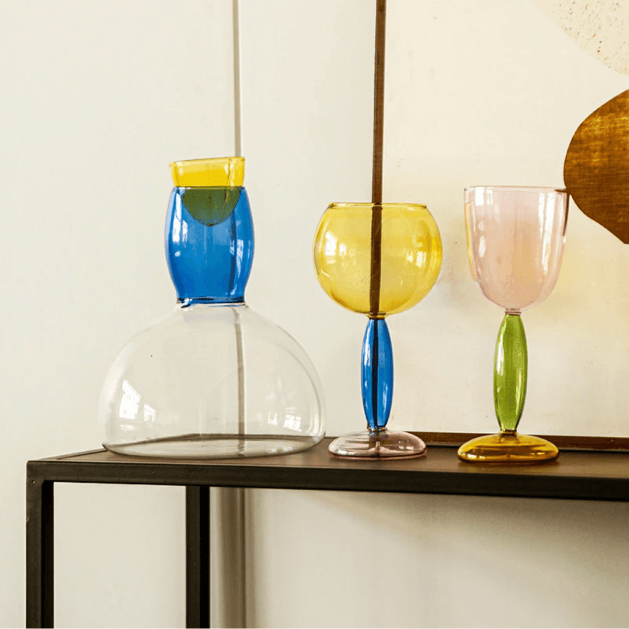 Colored Glass Wine Cup / Decanter - huemabe - Creative Home Decor