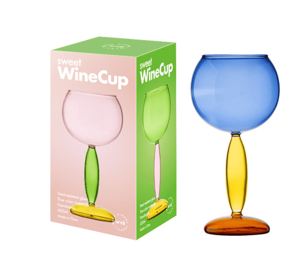 Colored Glass Wine Cup / Decanter - huemabe - Creative Home Decor