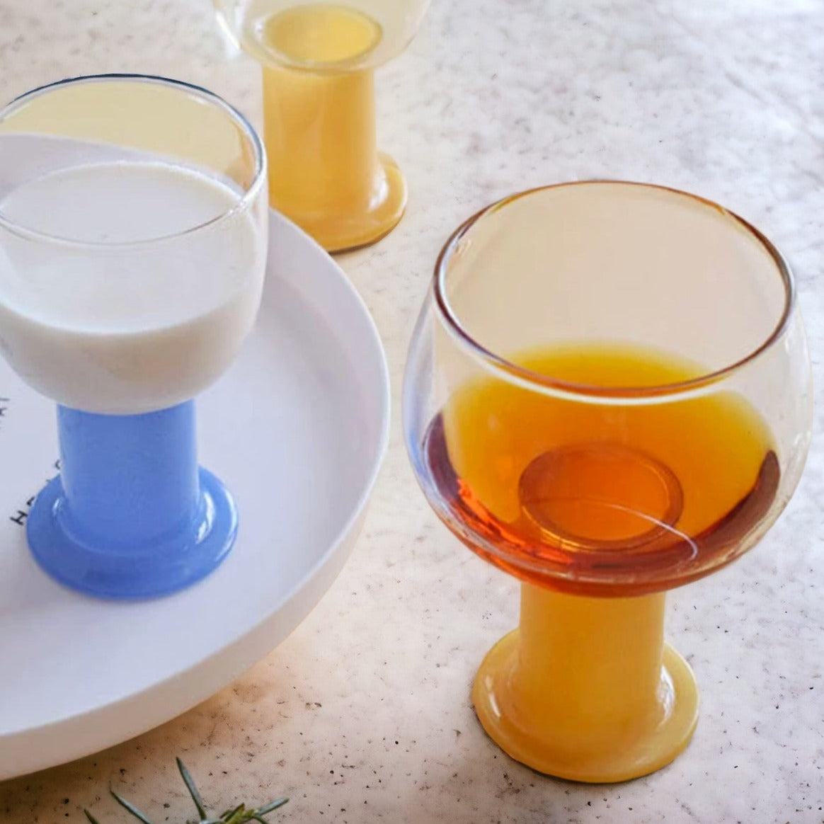 Colored Transparent Glass Cups | Glassware - huemabe - Creative Home Decor