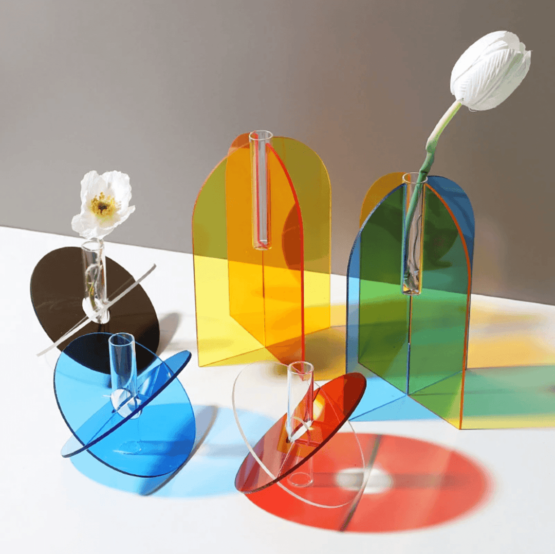 Colorful Acrylic Flower Vase - huemabe - Creative Home Decor