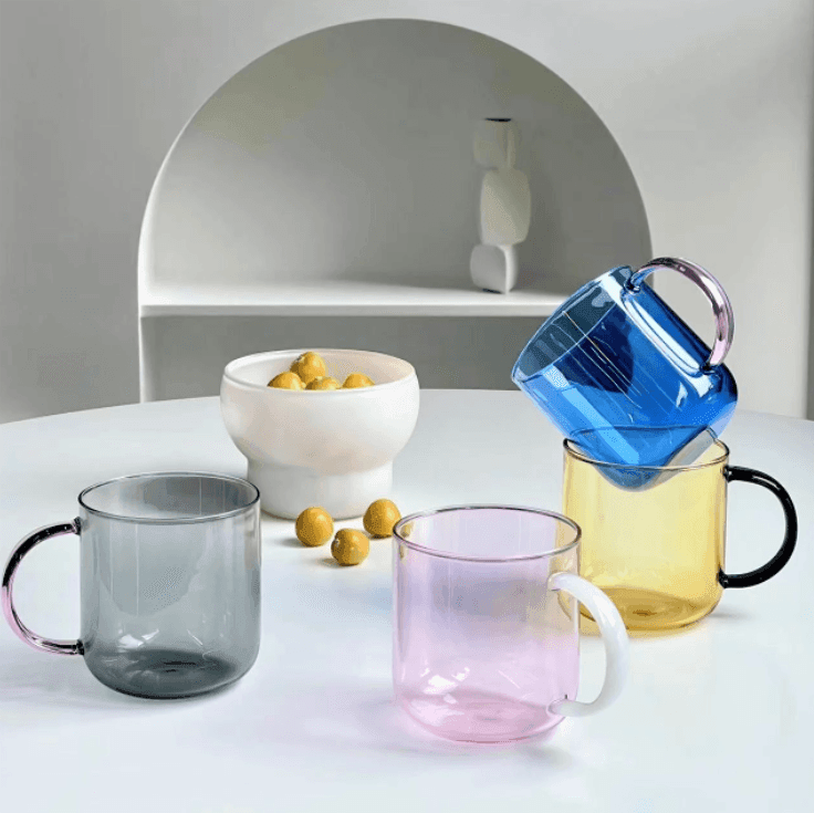 Colorful Ear Glass Mug - huemabe - Creative Home Decor