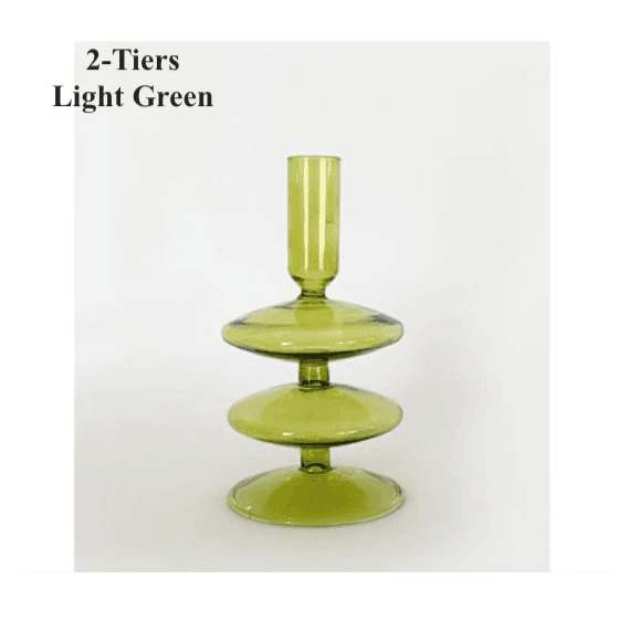 Colorful Glass Candlesticks / Vase - huemabe - Creative Home Decor