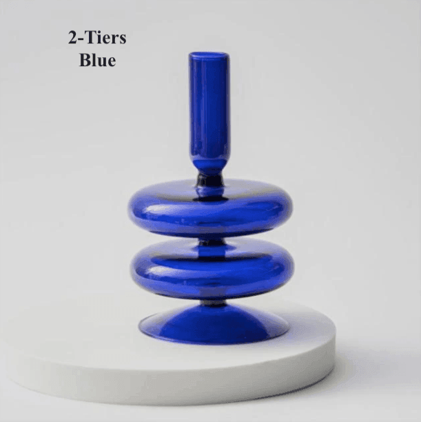 Colorful Glass Candlesticks / Vase - huemabe - Creative Home Decor