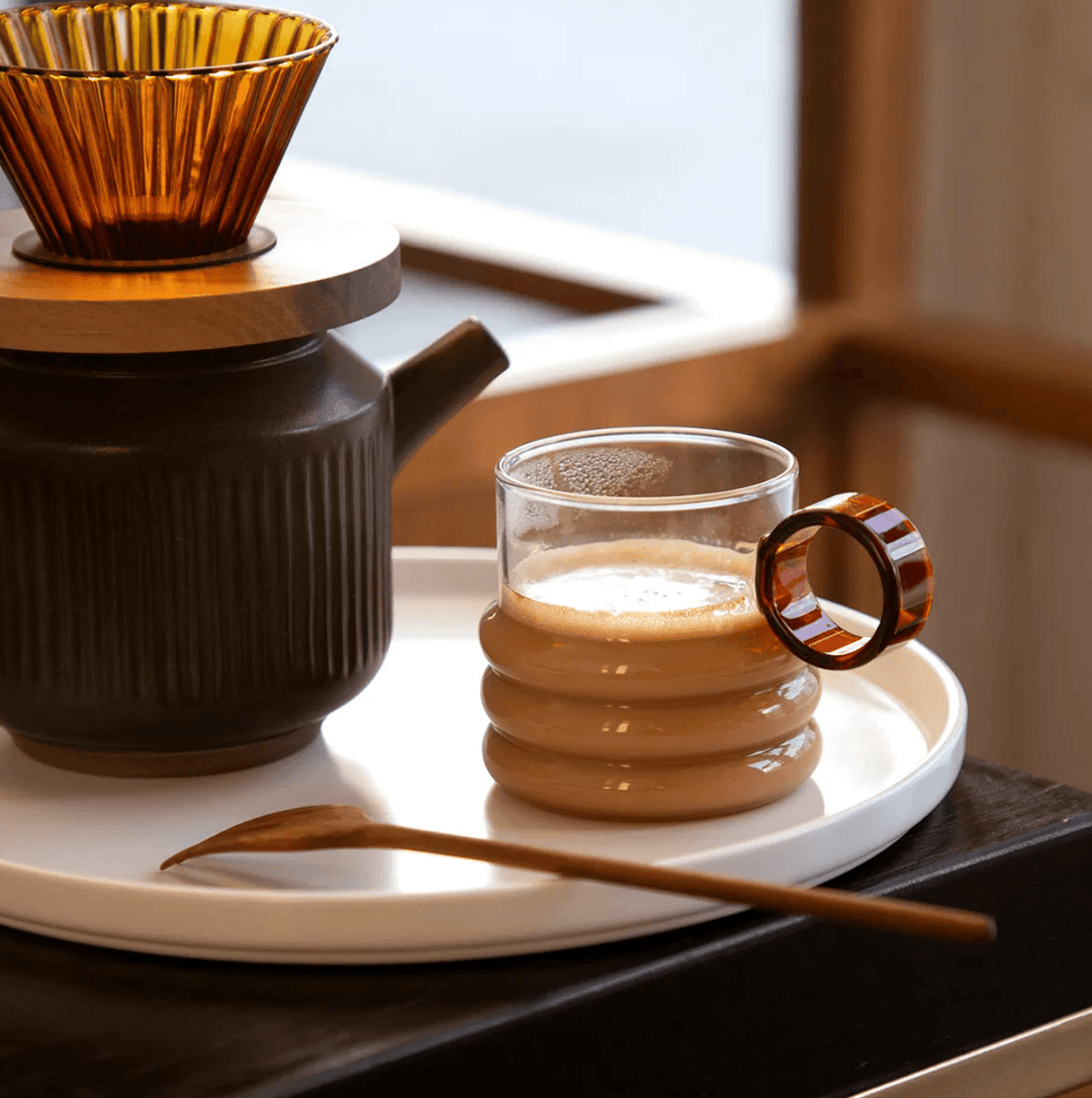Colorful Handle Ripple Coffee Cup - huemabe - Creative Home Decor
