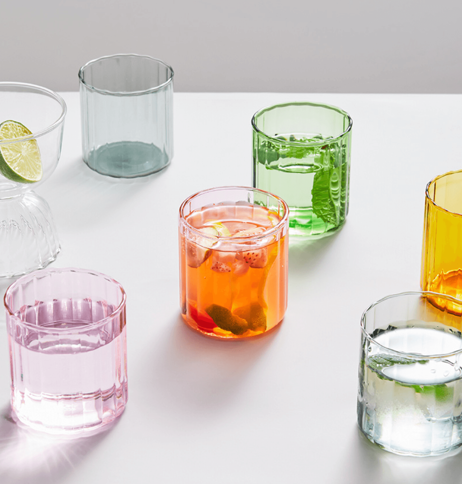 Coloured Small Glass Cups - huemabe - Creative Home Decor