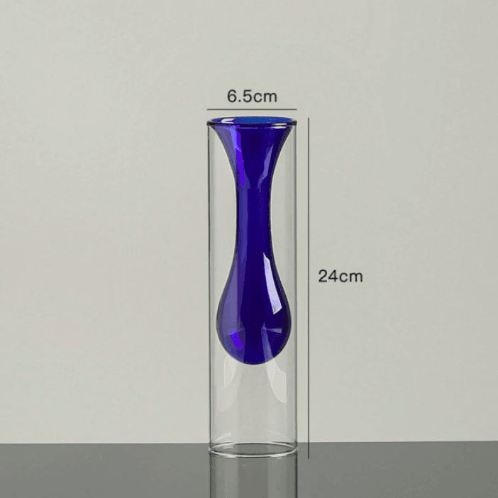 Colourful Clear Glass Vase - huemabe - Creative Home Decor