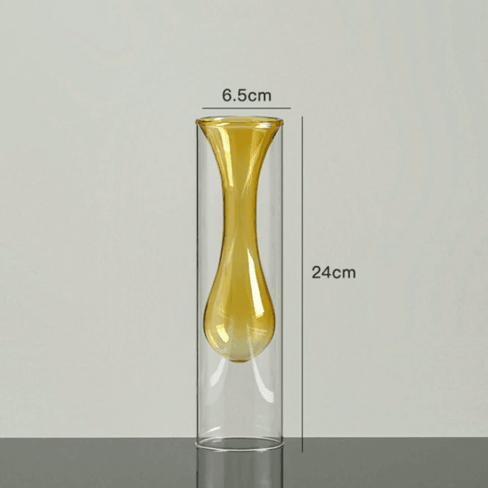 Colourful Clear Glass Vase - huemabe - Creative Home Decor