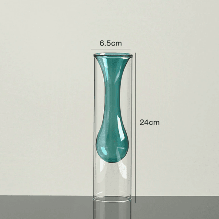 Colourful Clear Glass Vase - huemabe - Creative Home Decor