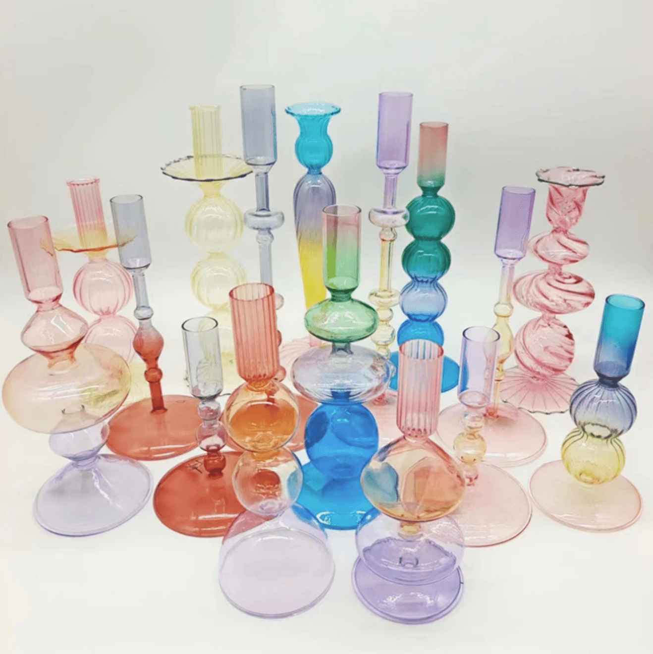 Colourful Home Decoration Glass Vase / Candle Holder - huemabe - Creative Home Decor