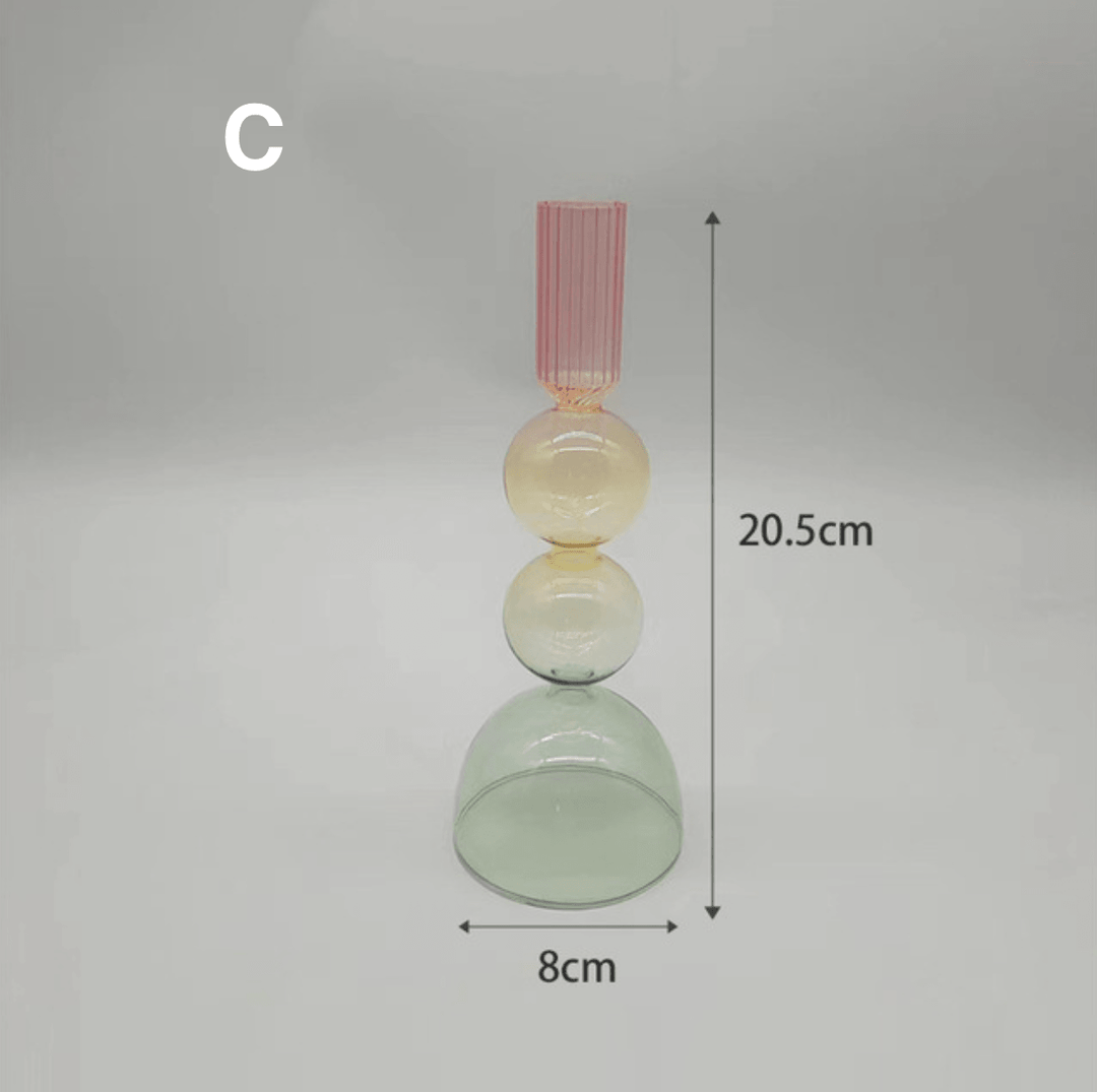 Colourful Home Decoration Glass Vase / Candle Holder - huemabe - Creative Home Decor