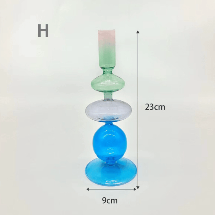 Colourful Home Decoration Glass Vase / Candle Holder - huemabe - Creative Home Decor